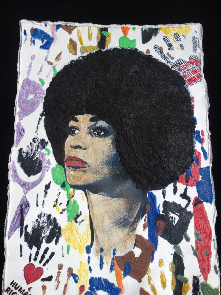 768x1024 Angela Davis T Shirt For Human Rights Painted 3d Art To Wear - Angela Davis Painting