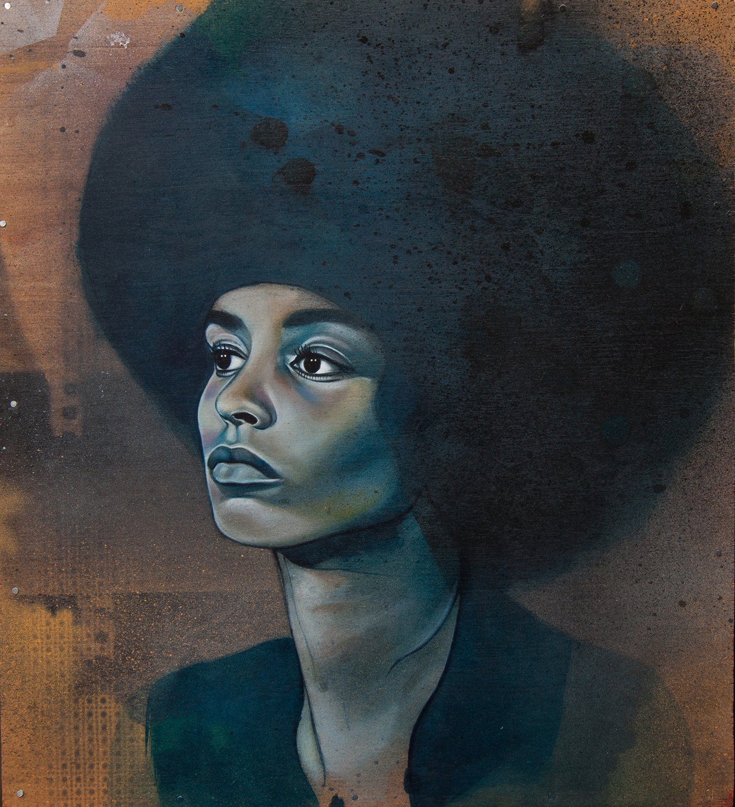 1444x1585 Carly Ealey Angela Davis - Angela Davis Painting
