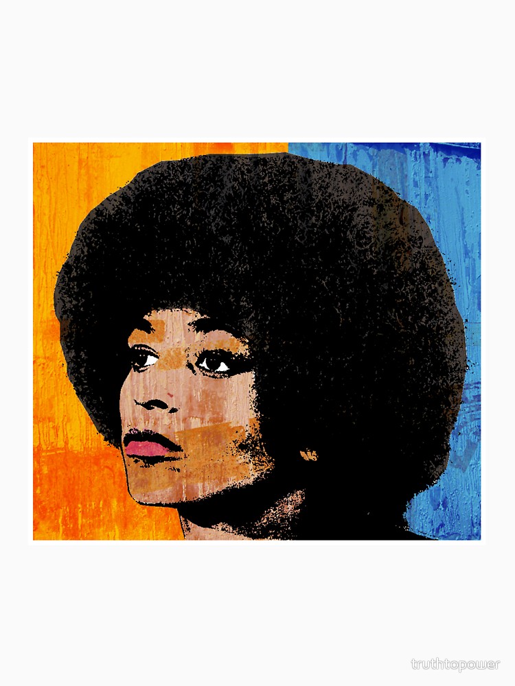 750x1000 Angela Davis (Color) Long T Shirt By Truthtopower Redbubble - Angela Davis Painting