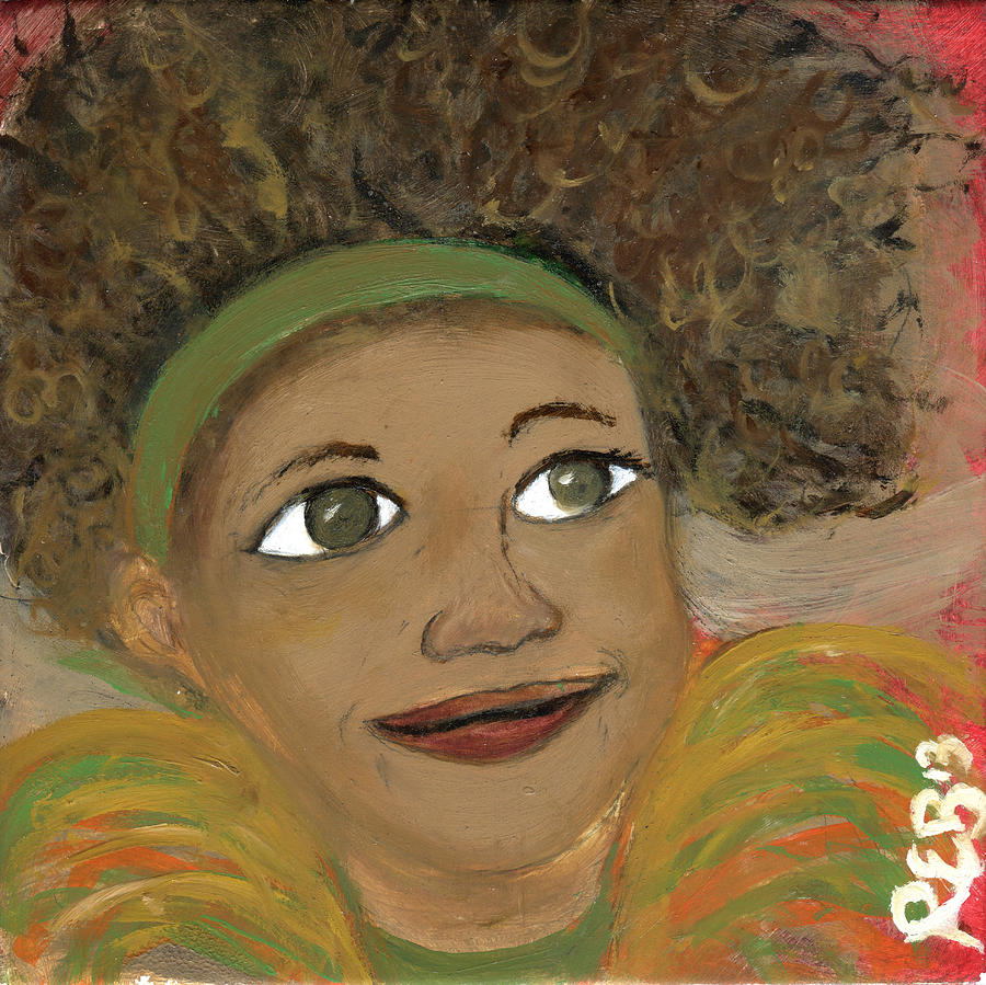 900x899 I Am Angela Davis Painting By The Robert Blount Collection - Angela Davis Painting
