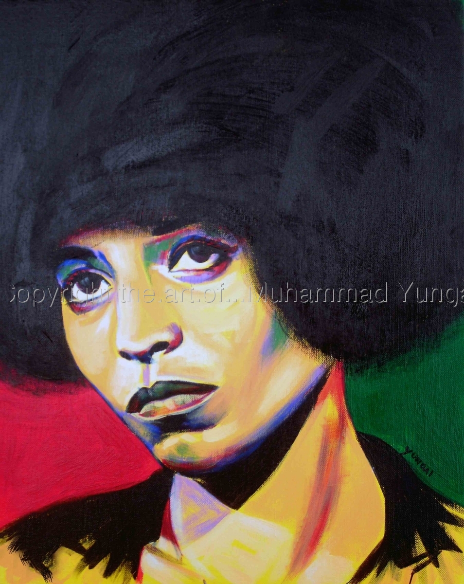954x1200 Portrait Acrylic Paintings Angela Davis By The.art.of Muhammad - Angela Davis Painting