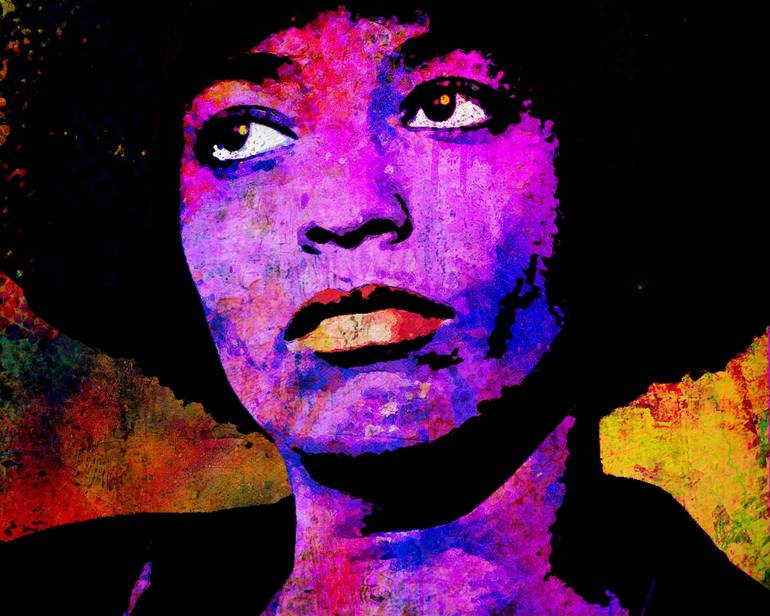 770x616 Saatchi Art Angela Davis Painting By Otis Porritt - Angela Davis Painting