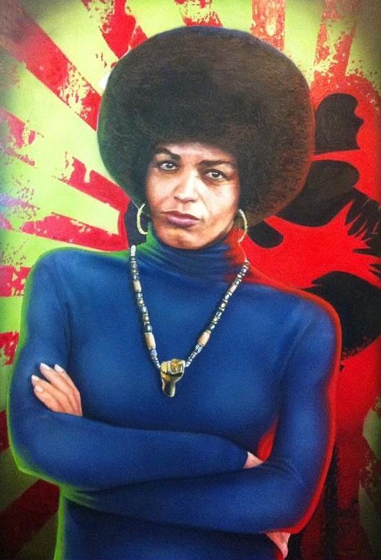 554x814 Angela Davis Painting By Raoul Alburg - Angela Davis Painting