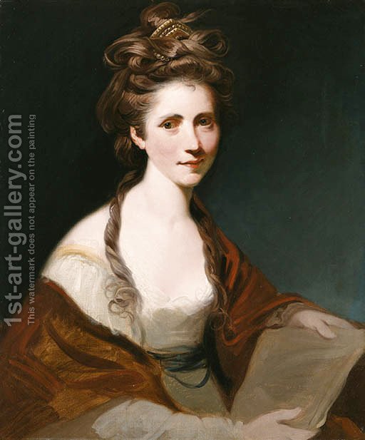 512x617 Portrait Of Angelica Kauffmann Sir Joshua Reynolds Reproduction - Angelica Painting