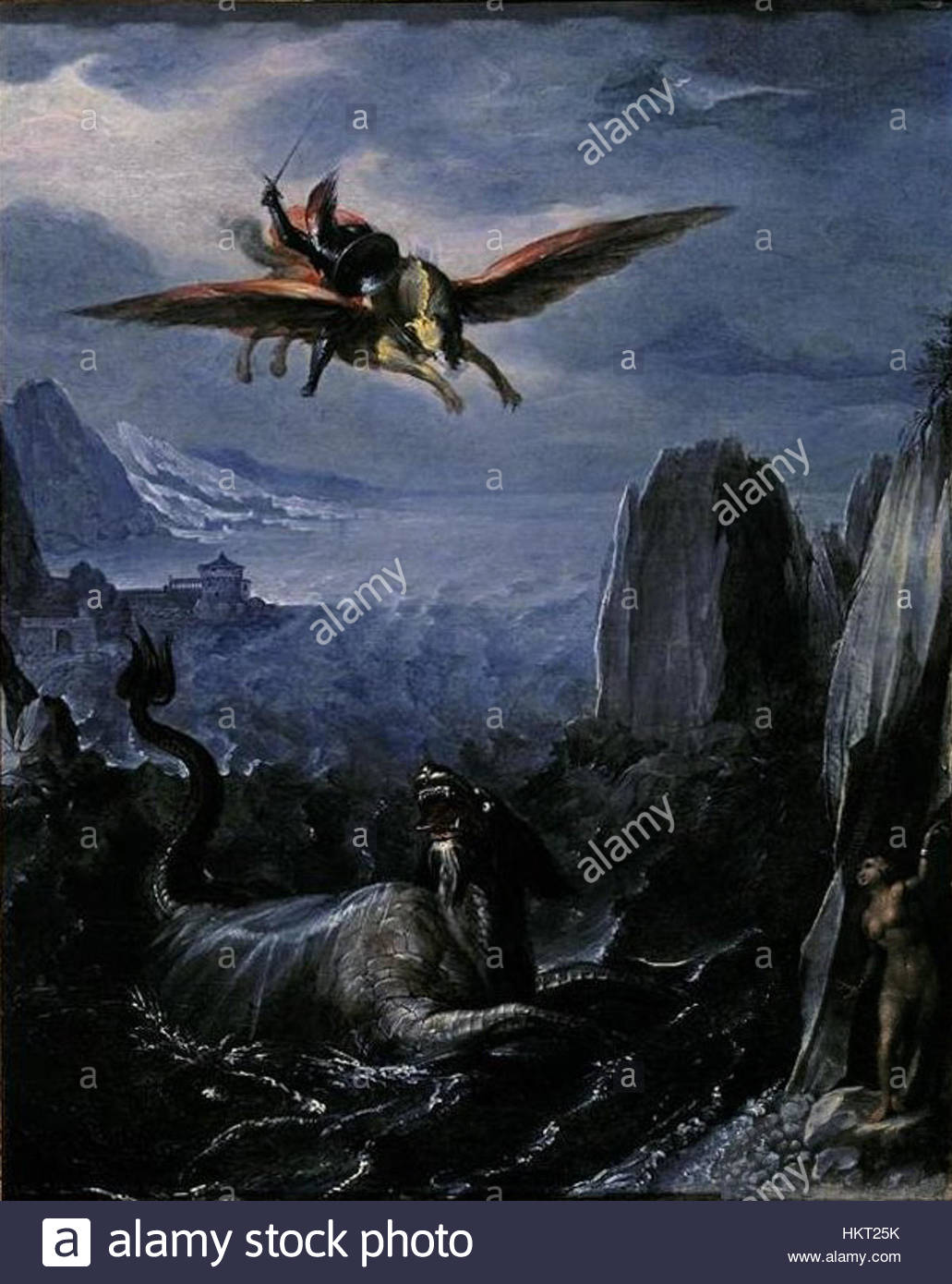 1031x1390 Ruggiero Saving Angelica', Tempera On Wood Panel Painting - Angelica Painting