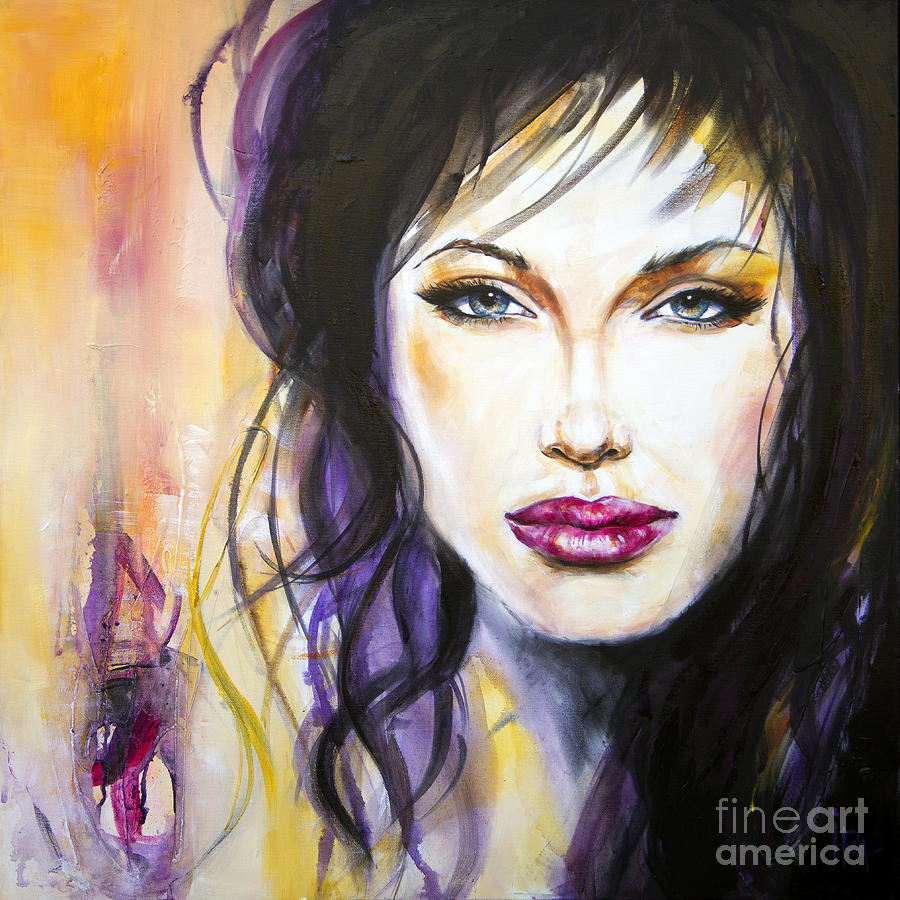 900x900 Angelina Jolie Painting By Ira Ivanova - Angelina Jolie Painting