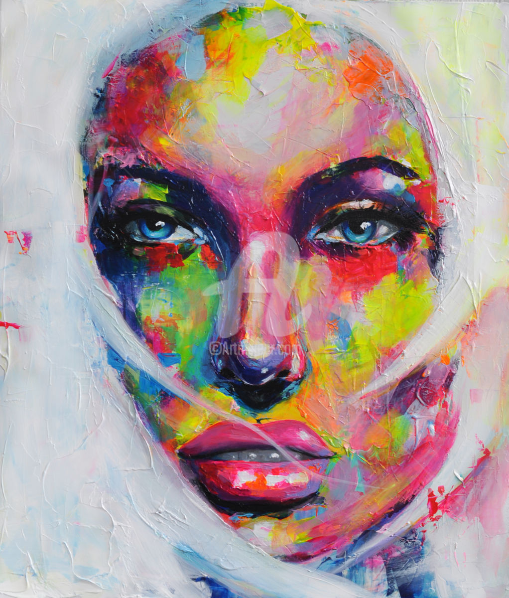 1022x1200 Jolie (Ilya Konyukhov) - Angelina Jolie Painting