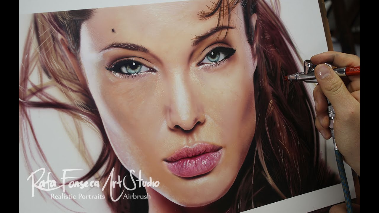 1280x720 Painting Angelina Jolie - Angelina Jolie Painting