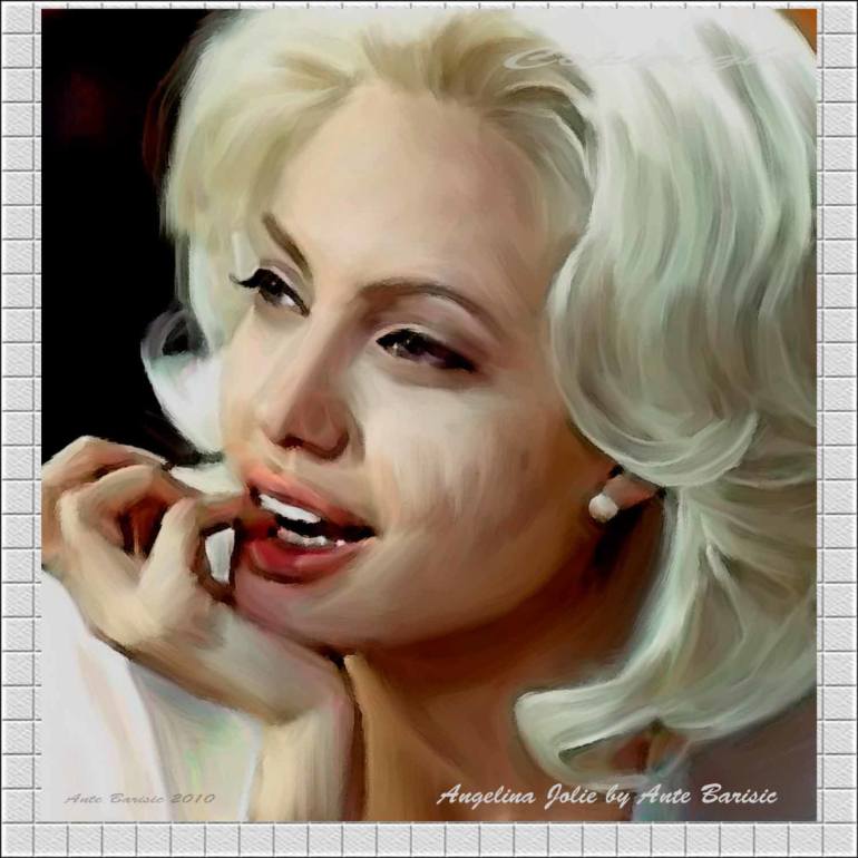 770x770 Saatchi Art Angelina Jolie Painting By Ante Barisic - Angelina Jolie Painting