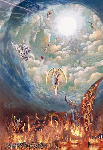 438x640 Images Of Angels And Demons Painting - Angels And Demons Painting
