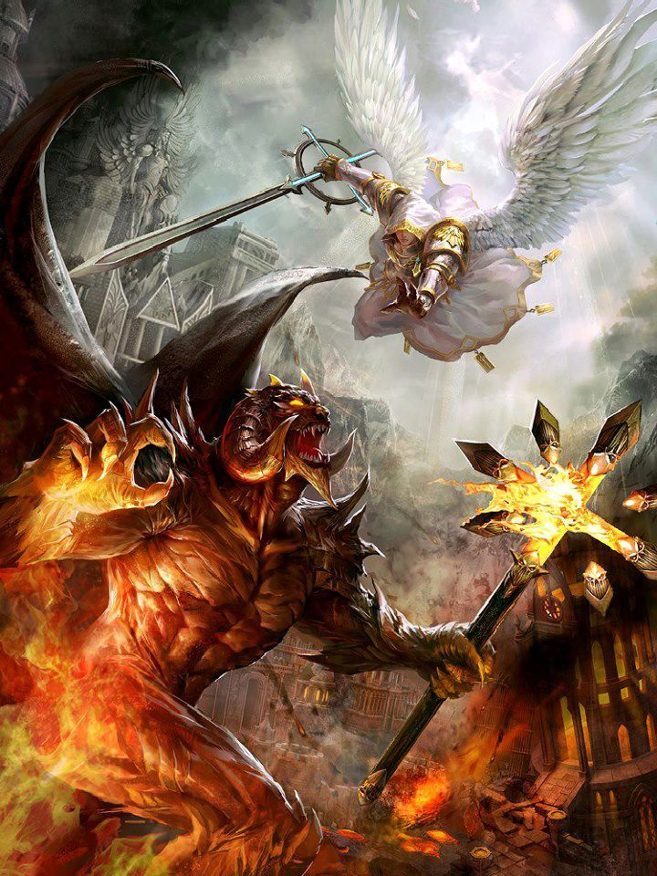 720x960 Best Angel Images On Connection, Music And A Hero - Angels And Demons War Painting
