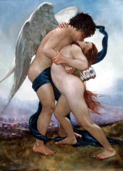 420x580 John Hagan's Oil Painting Catalogue - Angels Kissing Painting