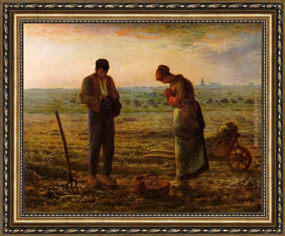 570x472 Jean Francois Millet The Angelus Framed Painting For Sale - Angelus Painting