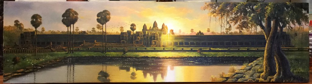1024x277 Angkor Wat Sunrise, Sunrise - Angkor Wat Painting