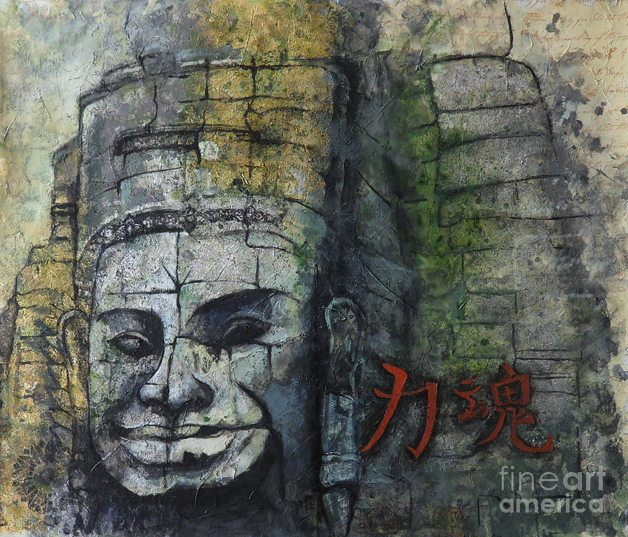 900x769 Buddha In Angkor Wat Painting By Paulina Garoa - Angkor Wat Painting
