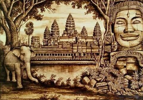 476x333 Source Of This Paintingdrawing Of Angkor Wat It Was Photographed - Angkor Wat Painting