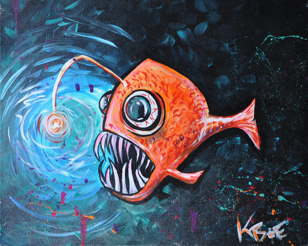 Angler Fish Painting