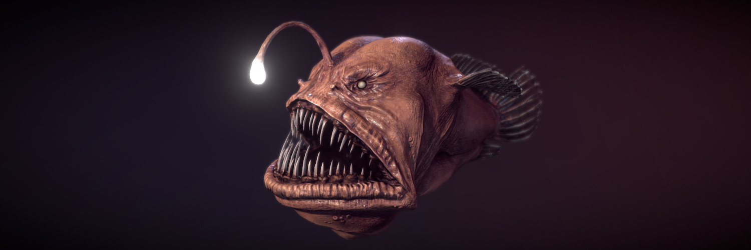 1500x500 Art Spotlight Angler Fish - Angler Fish Painting