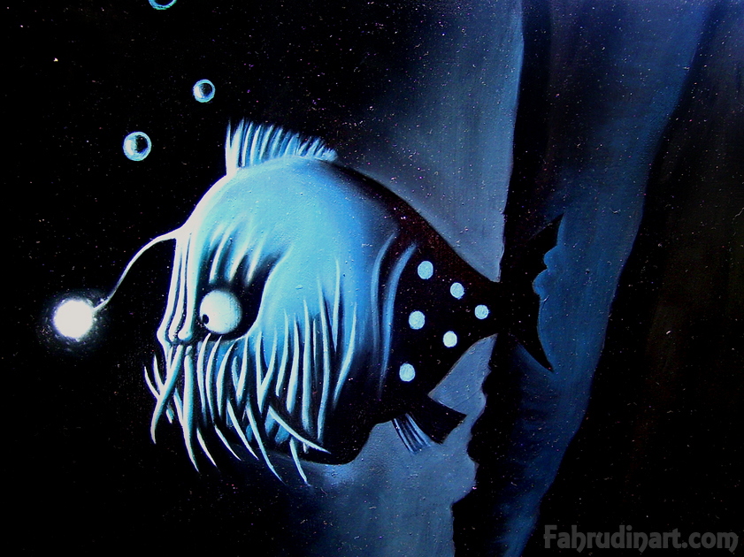 841x630 Angler Fish - Angler Fish Painting