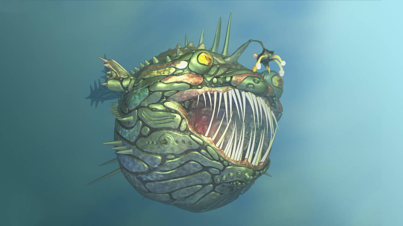 1366x768 Anglerfish Painted Fun With Zbrush - Angler Fish Painting