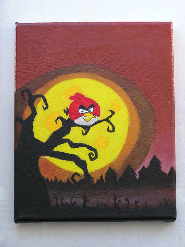 600x800 Angry Birds Seasons Painting By Coolhand Locke - Angry Birds Painting
