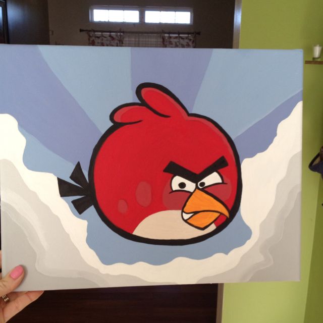 640x640 Angry Bird Painting For My Friends Daughters Bday) Diy Art - Angry Birds Painting