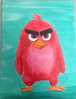 246x320 Paintings - Angry Birds Painting