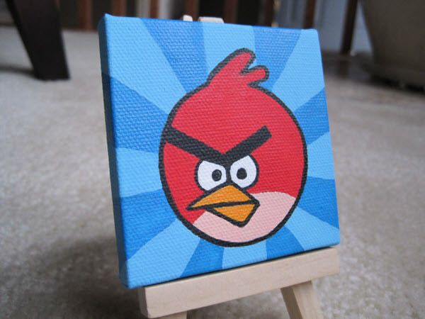 600x450 Pin By Alex On Pics Amp Paintings Paintings - Angry Birds Painting
