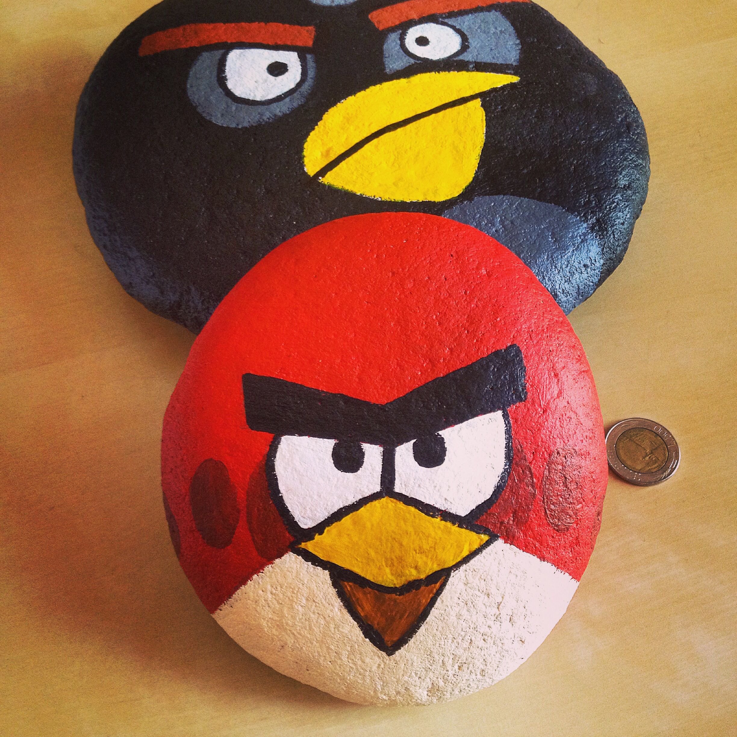 2448x2448 Rock Painting - Angry Birds Painting