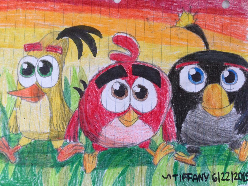1024x768 The Angry Birds Movie Baby Birds! By Angrybirdstiff - Angry Birds Painting