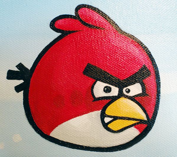 600x533 Face Painting Angry Bird - Angry Birds Painting