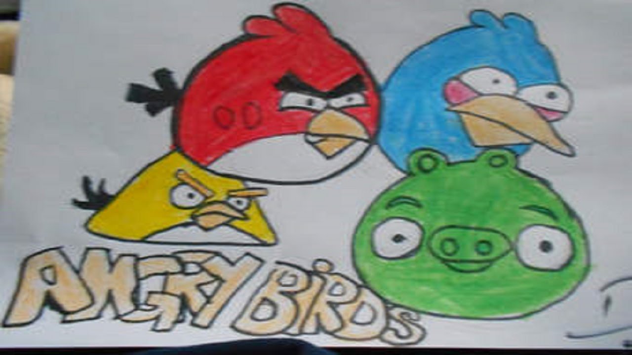 1280x720 Painting Video Art Angry Birds Finger Painting Angry Birds Video - Angry Birds Painting