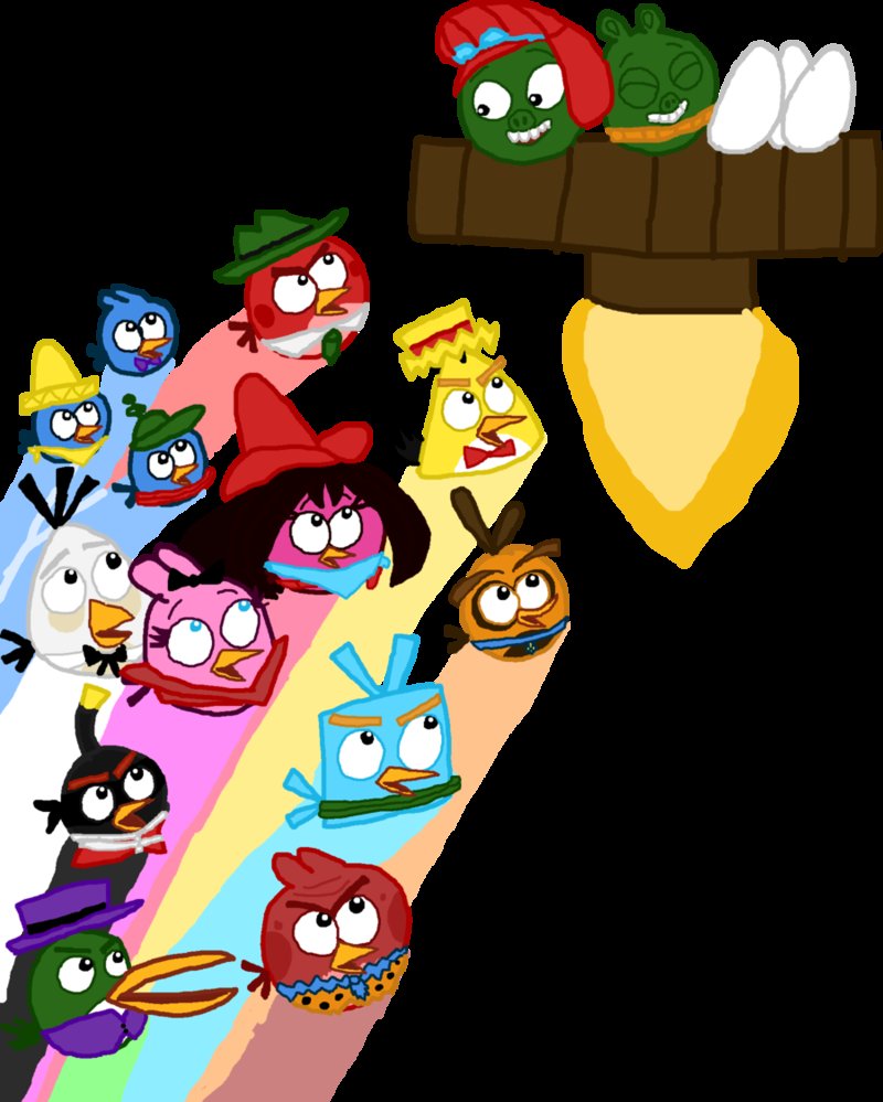 800x999 Angry Birds Hanna Barbera  By Noahandharoldsgirl - Angry Birds Space Painting
