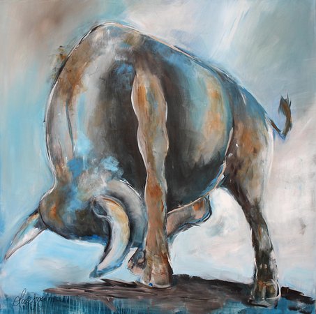 453x450 Angry Bull Maleripainting - Angry Bull Painting