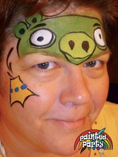 236x314 Diy Monsters Inc Face Paint ! How Fun!! Vhayde's Turning One - Angry Face Painting