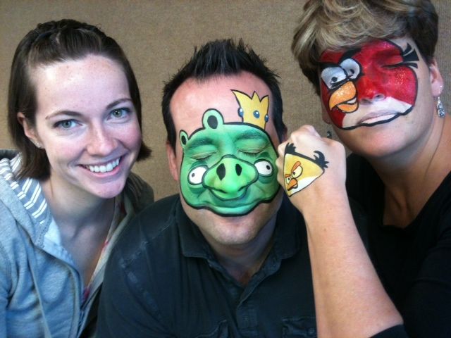 640x480 The Angry Birds - Angry Face Painting