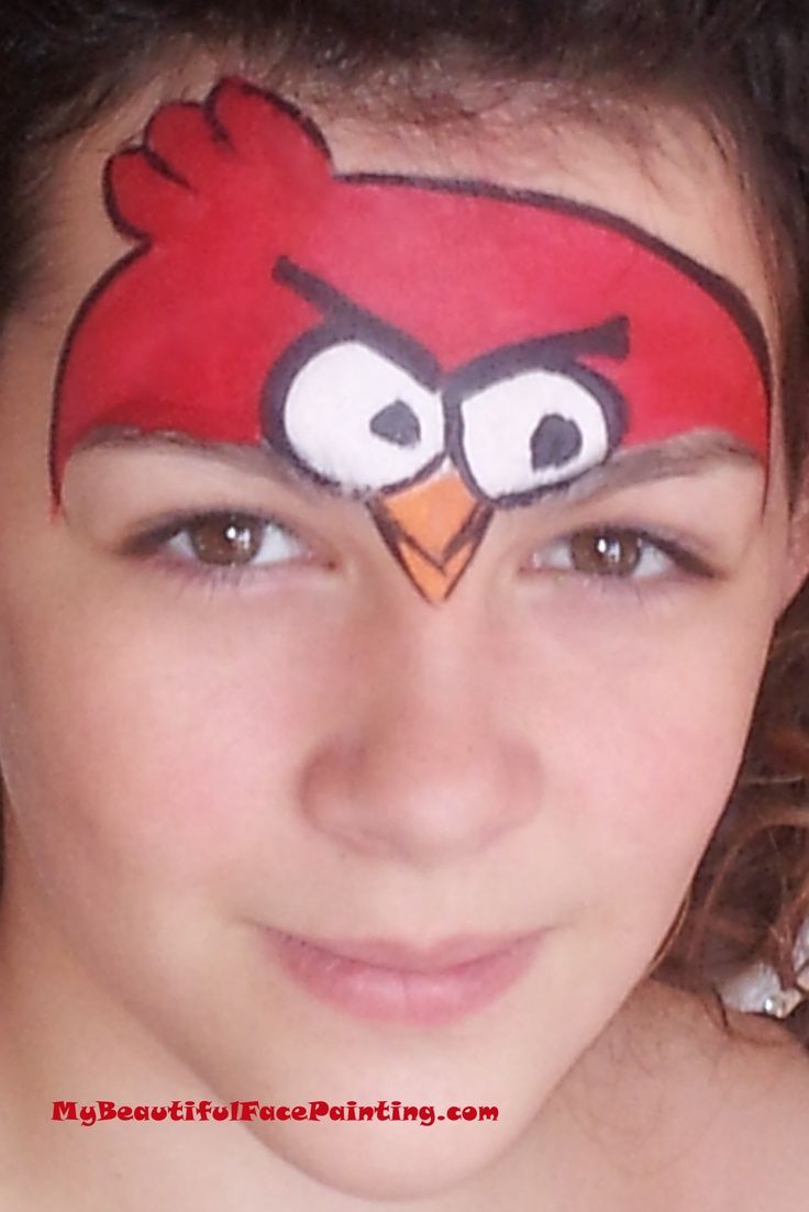 736x1103 Angry Bird Schminkvoorbeelden Angry Birds - Angry Face Painting