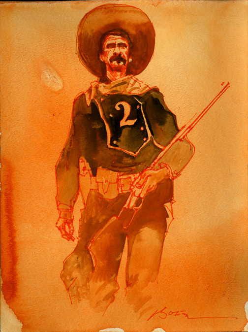 504x674 Bob Boze Bell's Big Bad Book Of Bad Diary Entries Curly Bill'Sd - Angry Man Painting