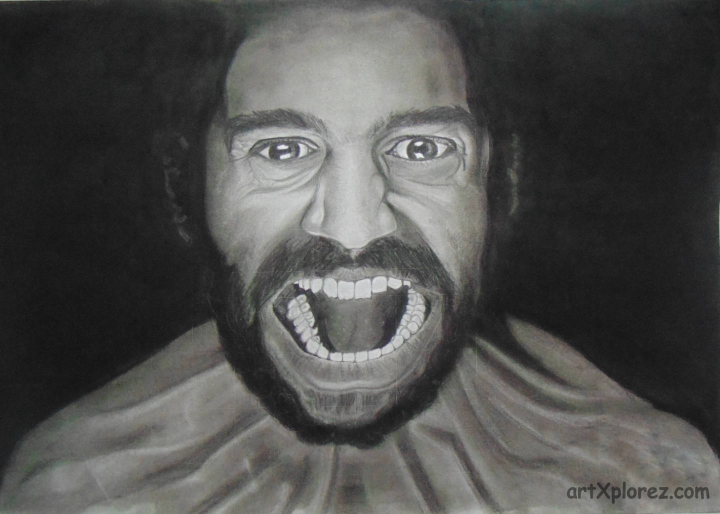 1440x1028 Charcoal Drawing And Tips Artxplorez - Angry Man Painting