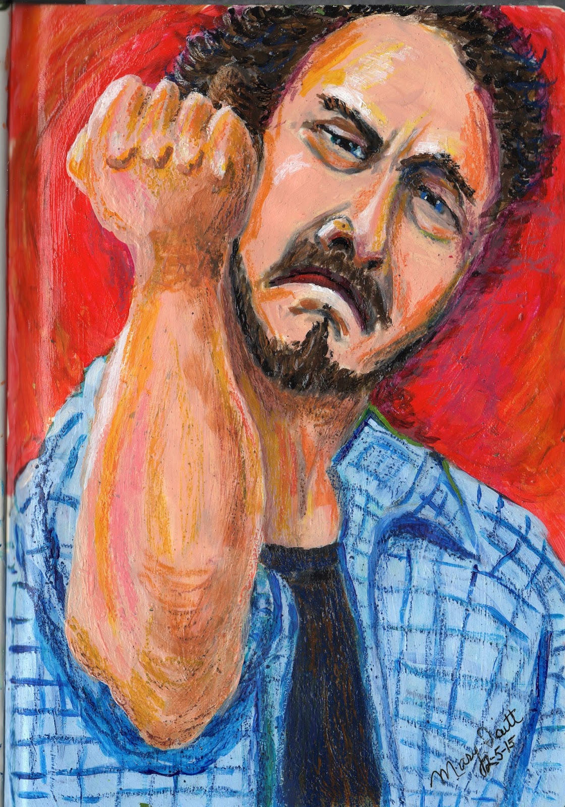 1120x1600 Imagik Images By Mary Stebbins Taitt - Angry Man Painting
