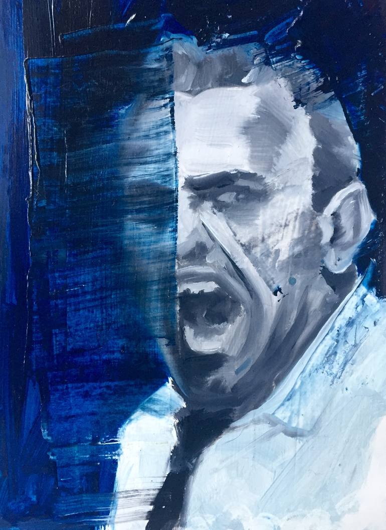770x1056 Saatchi Art 12 Angry Man Painting By Ece - Angry Man Painting