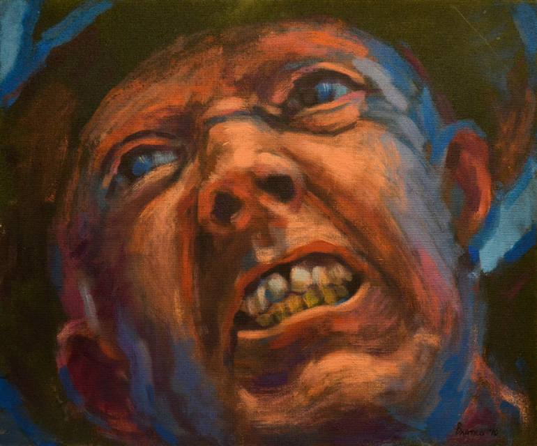 770x640 Saatchi Art Portrait Of Angry Old Man Painting By Vladimir I - Angry Man Painting