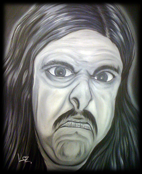 491x600 Angry Man David Lozada 3d Artist - Angry Man Painting