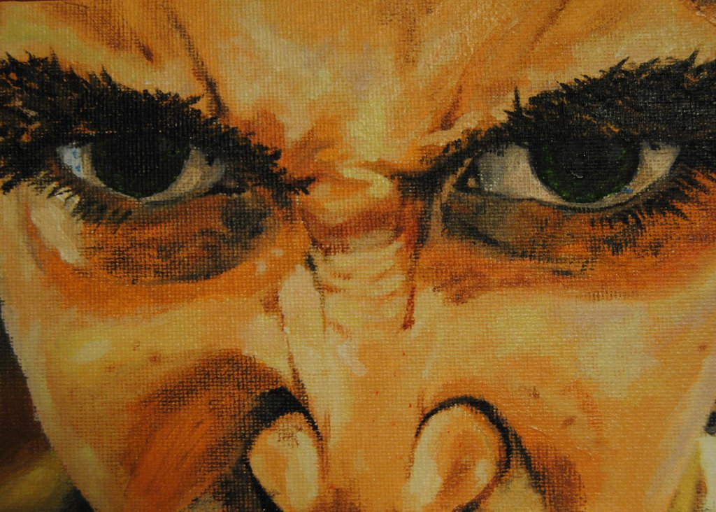 1024x732 Angry Eyes By Benry - Angry Painting