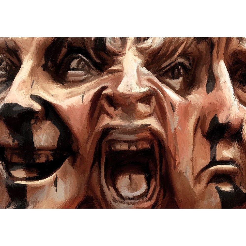 1000x1000 Painting Happy Angry Sad - Angry Painting