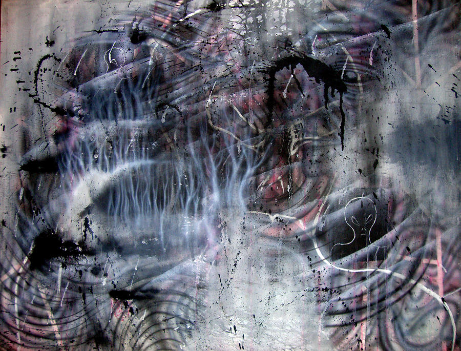 900x685 Angry Alien Painting By Leigh Odom - Angry Painting