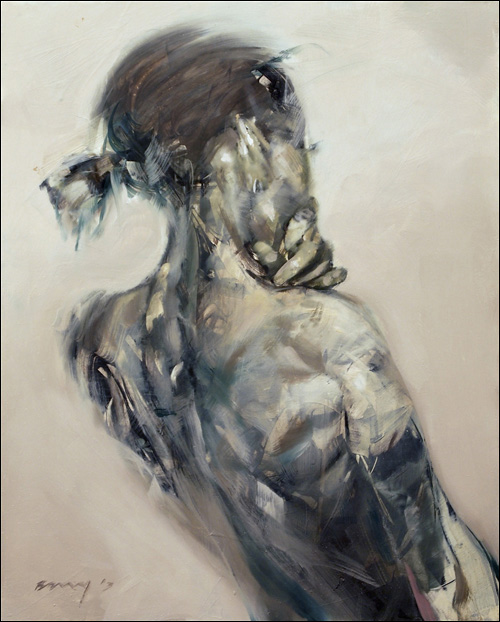 500x622 Rick Berry Otherworldly Figure Paintings And Portraits - Angst Painting