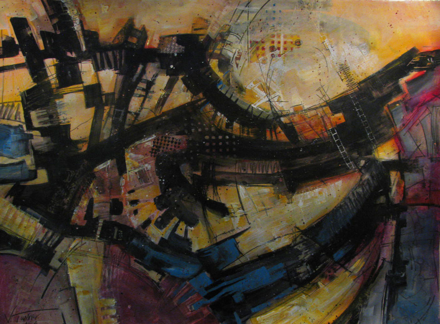 1448x1067 Vickie Turner Angst! And The Process Of Painting Abstract Paintings - Angst Painting