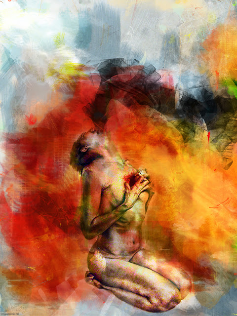 480x640 Dynamic And Dramatic Anguish By Archan Nair - Anguish Painting