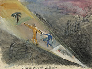 300x224 The Anguish Of Liberation As Reflected In Art 1945 1947 Yad Vashem - Anguish Painting